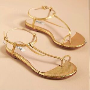 Anthropologie Bibi Lou Toe Loop Flats NWT